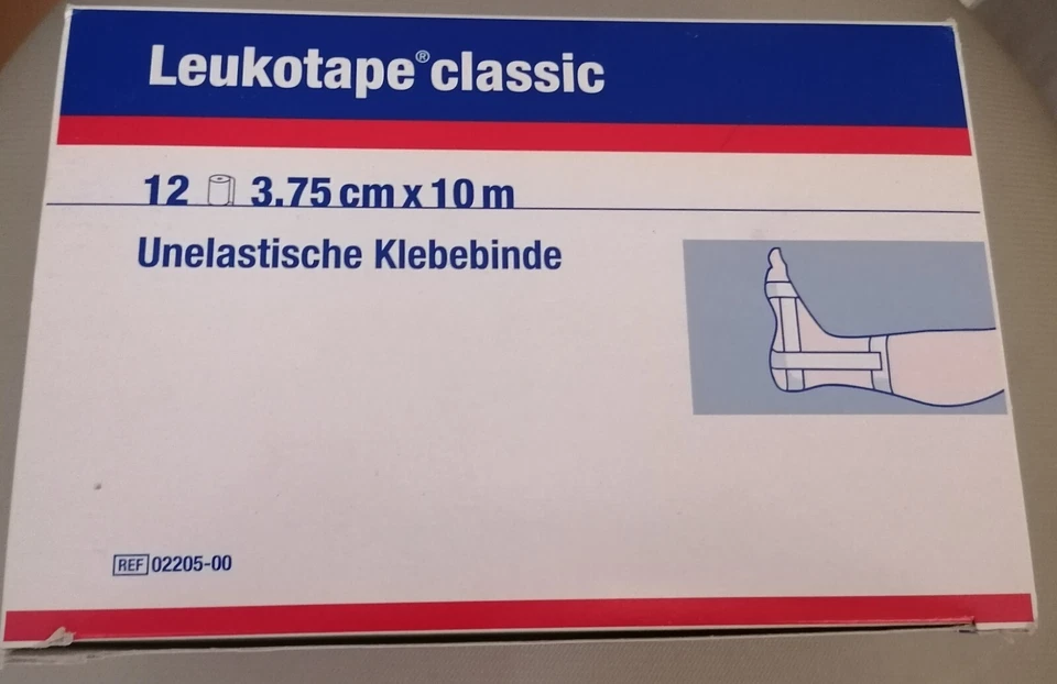 BSN Leukotape Classic 3,75cm x 10m Sport Tape Klebebinde 12 Stück