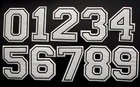 Embroidered Iron on patch Number Your Choice Height 3.54" AP025nB