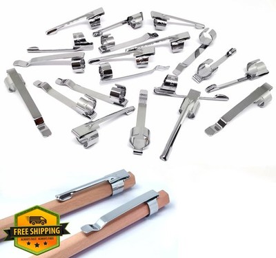 Adhere Silver Pencil Clips 2 Styles (20pcs)