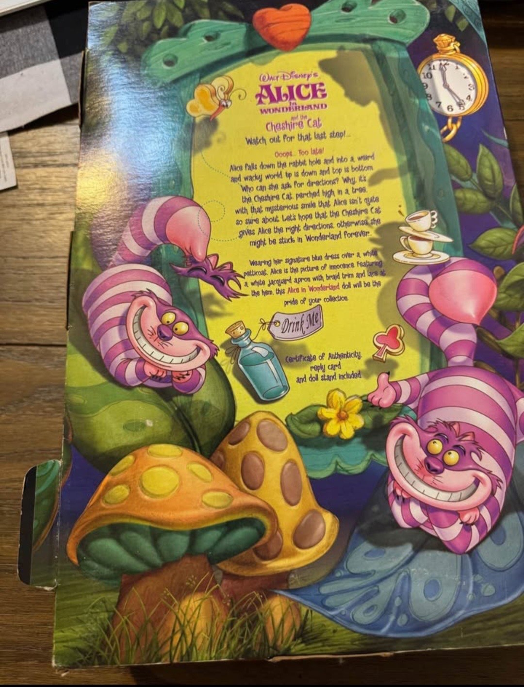 Disney's Alice in Wonderland with Cheshire Cat Collector Doll 1999 Mattel 25593