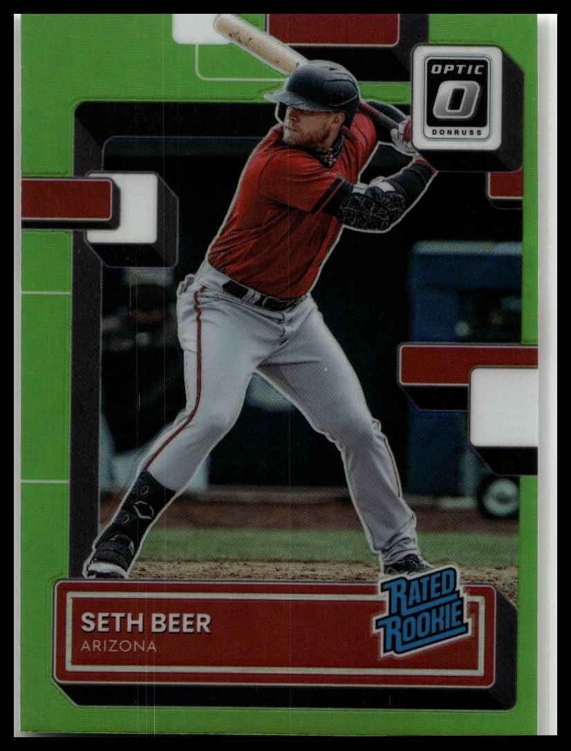 2022 Donruss Optic #58 Seth Beer Lime Green Prizm
