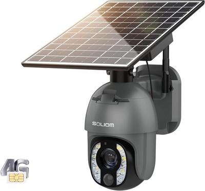 SOLIOM 5MP Security Camera Outdoor 10X Optical Zoom, 4G LTE Cellular S600-C10X