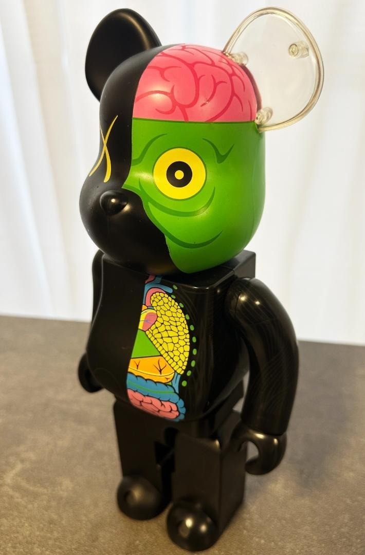 KAWS Black Dissected 400% Bearbrick Be@rbrick OriginalFake