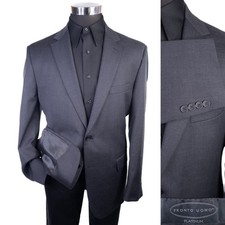 PRONTO UOMO Sport Coat Blazer Sz 44R Gray Wool Blend Casual Suit Jacket EUC