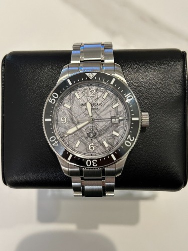 Montblanc 1858 Iced Sea Automatic Silver Dial 41MM MB130793 Men's Watch