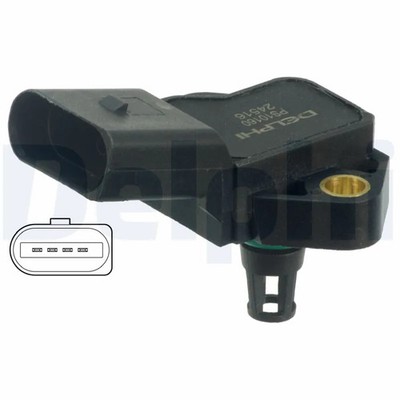 Sensor, Ansaugrohrdruck Delphi Technologies PS10160  für OE 036 906 051F