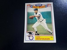 Lou Whitaker Detroit Tigers 1986 Topps All-Star Game FADED RED BACK Oddball
