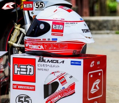 Motorcycle helmet Bilmola TOMIKA RAPID RSLT Red White  Full Face Limited Edition
