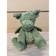 Jellycat Fuddlewuddle Dragon Sage Green Textured Plush Stuffed Animal New Tag