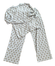 Skims Baby Deer Zen Long Sleeve Pajama Set Large Blue