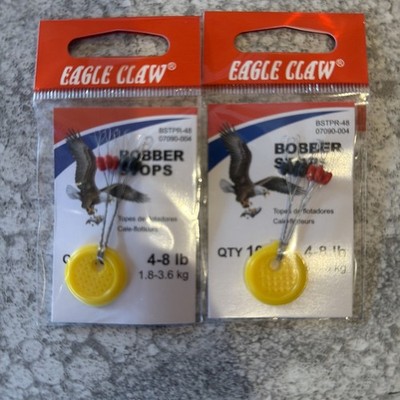 2 Packs Eagle Claw Bobber Stops 4-8 LB