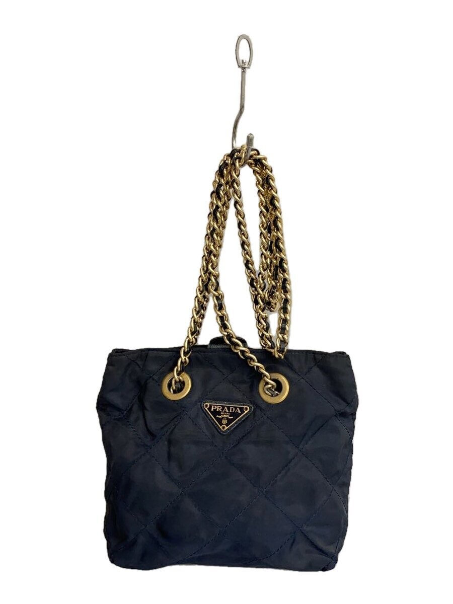PRADA Navy Nylon Shoulder Bag