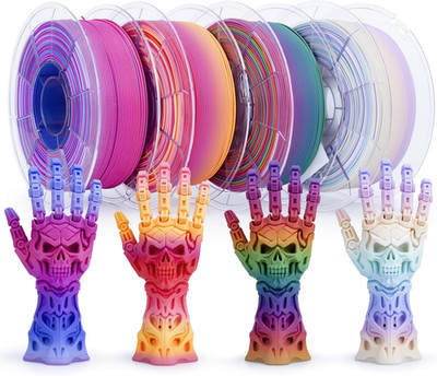 ZIRO Matte Fast Color Change PLA 4 Pack, 1.75Mm Color Gradient Filament Bundle,