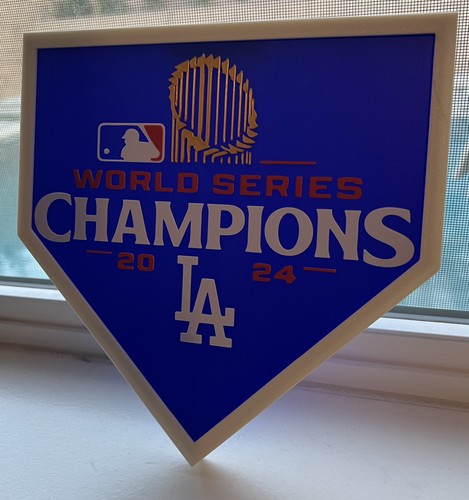 3D Printed LA Dodgers Championship Home Plate Plaque World Series PLA 2024 New - Picture 4 of 6