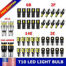 Led Car Interior Inside Light Dome Map Door License Plate Lights White Amber 12v