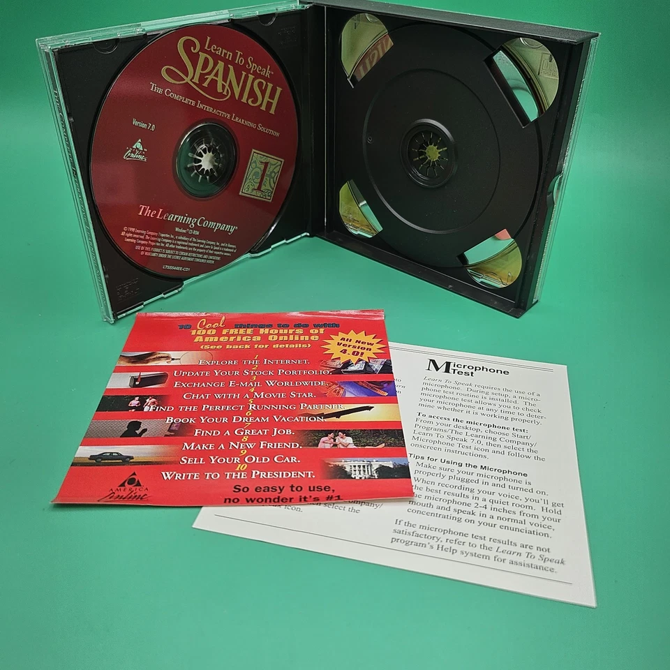 The Learning Company "LEARN TO SPEAK SPANISH" 3 Disc CD Version 7 TESTED WORKING - Image 3 of 4