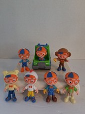 Blippi 3 " Figures Lunch Box Set; Lot Of 7 Pcs; EUC 
