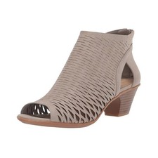 Easy Street Womens 6 M Grey Sunrise Peep Toe Block Heel Sandals NIB SG4