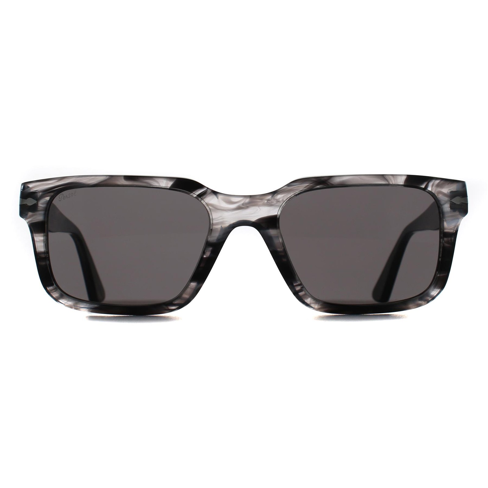 Persol Black/Grey/Dark Sunglasses Po3272s 1238B1 Striped & - Image 2