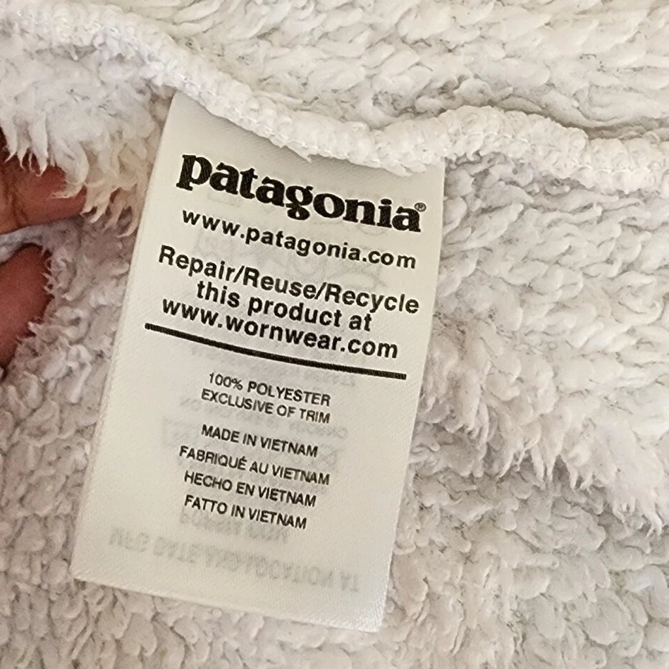 Pullover Patagonia blanco polar con cremallera en cuarto para mujer talla M Foto 4 de 4