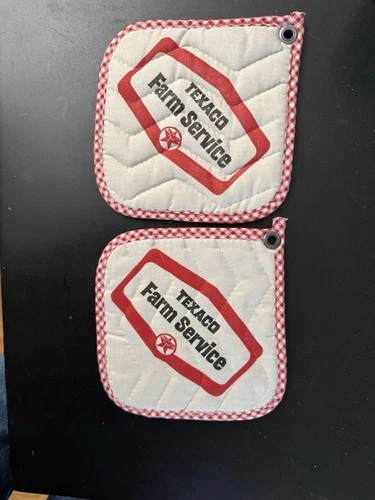 Texaco Vintage Pot Holders Set of 4