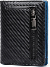 Mens Wallet Slim Bifold RFID Blocking Thin Credit Card Holder Genuine Leather Mi