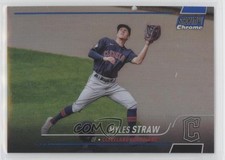 2022 Topps Stadium Club Chrome Updates Blue Refractor /199 Myles Straw #342 0z1b