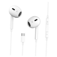 USB C Headphones for iPhone 17/16/15 Pro Max Plus Type C 1 PACK USB C White