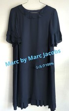 Marc by Marc Jacobs S/S Ruffle Dress Navy Lined Size 4 MJ1225226