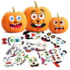 Pumpkin Stickers, Halloween Stickers for Kids, 56-Face Decorations