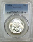 1950-D Franklin Half Dollar PCGS MS64 99% FBL Frosty White PQ New Holder #A347H