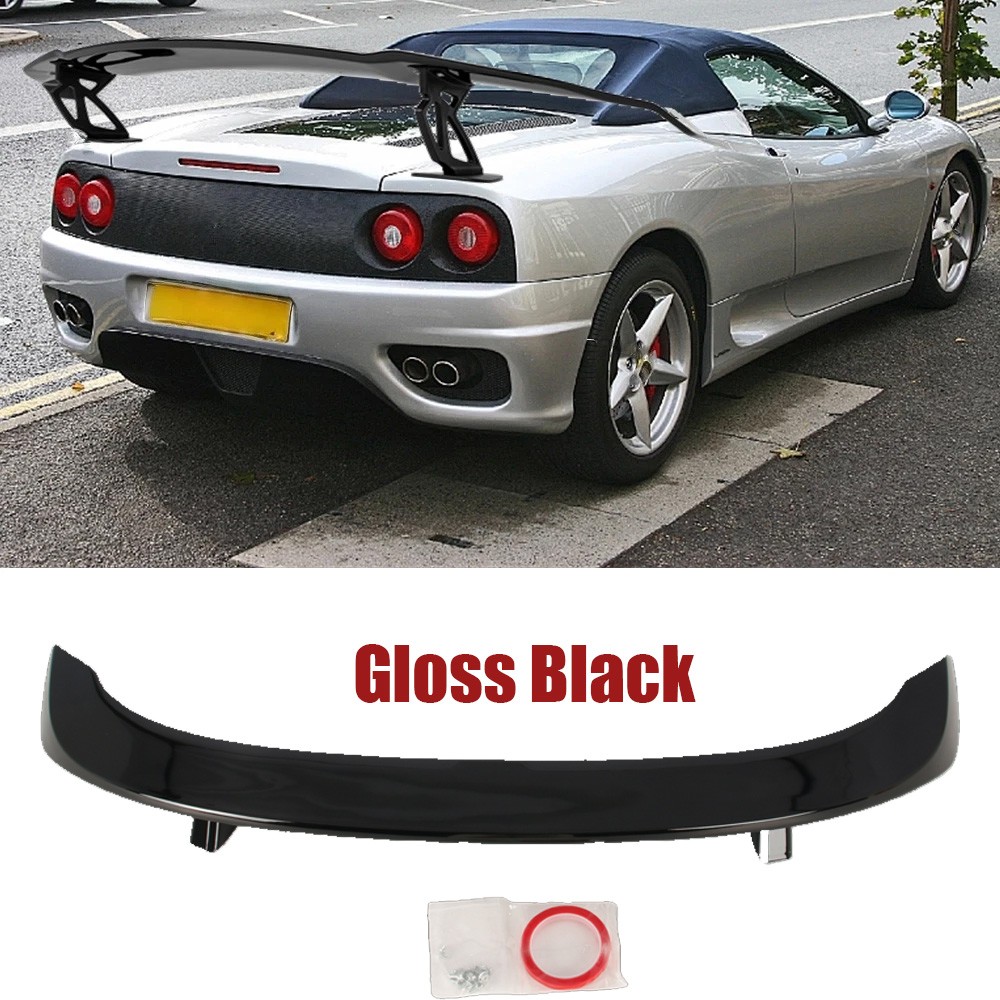 For Ferrari 360 Modena Gloss Black Rear Trunk Spoiler Lip Roof Tail Wing