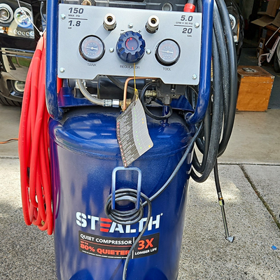 #ad STEALTH SAQ 12018 Quiet 20 Gal Air Compressor 1.8 HP 150 PSI 120V Oil Free $150.00