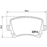 Bremsbelagsatz Brembo P 85 095X, Xtra, Hinten