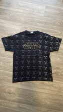 Vintage Y2K Starwars Death Vader All Over Print T Shirt Size M