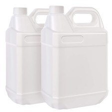 2 Pack 1 Gallon Clear Plastic Jugs with Lids, Water Jug Storage Containers wi...