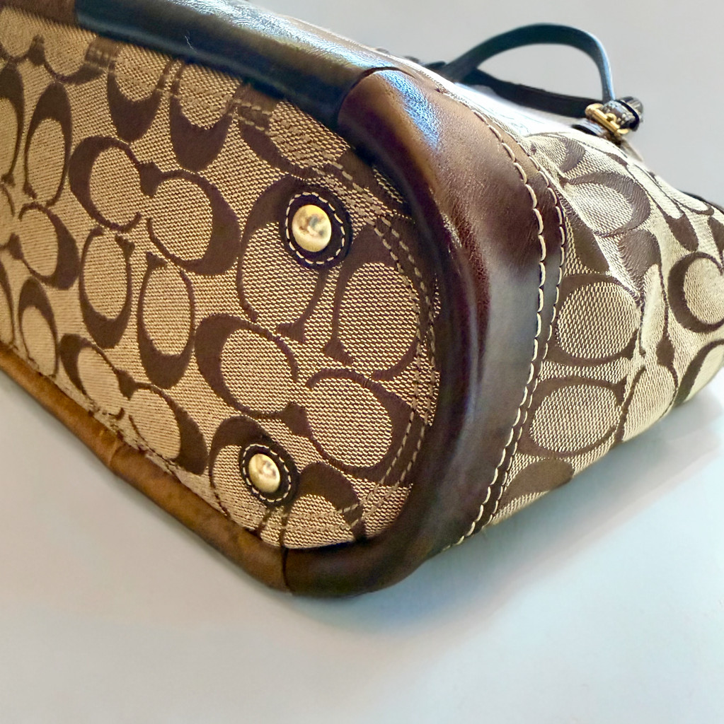 Coach Brown Multicolor Patchwork Shoulder Bag Tot… - image 4