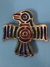 Aztec Spirit Bird Symbol Indigenous Mexican Mayan Belt Buckle 3-1/8  X 3-1/8  