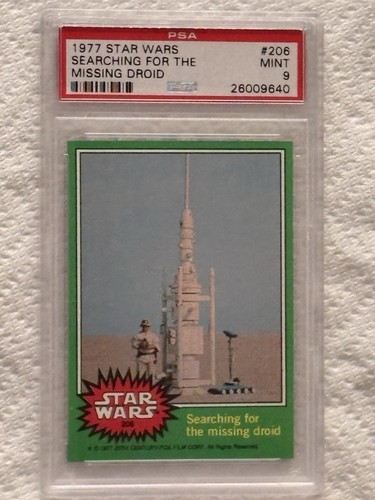 1977 Topps Star Wars #206 Searching for the missing droid — PSA 9