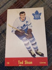1955-56 TOD SLOAN CARD PARKHURST NHL HOCKEY TORONTO MAPLE LEAFS VGEX AHL OHL WHL