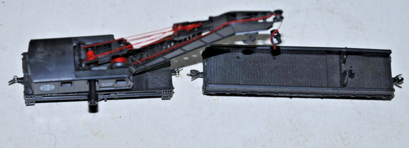 Con-Cor N scale Santa Fe Crane Work Car