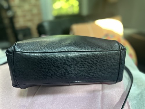 New Coach Minetta Grossgrain Leather Satchel Crossbody Midnight Blue Bag $325 - Picture 14 of 17