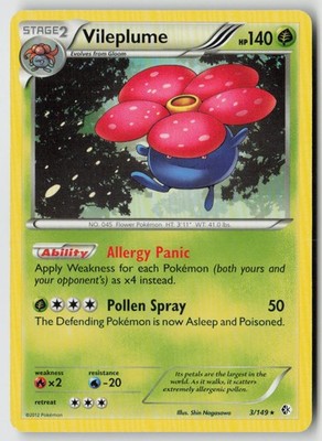 Vileplume - 3/149 (BW Boundaries Crossed) 003/149 - Deck Exclusives - PTCG - LP