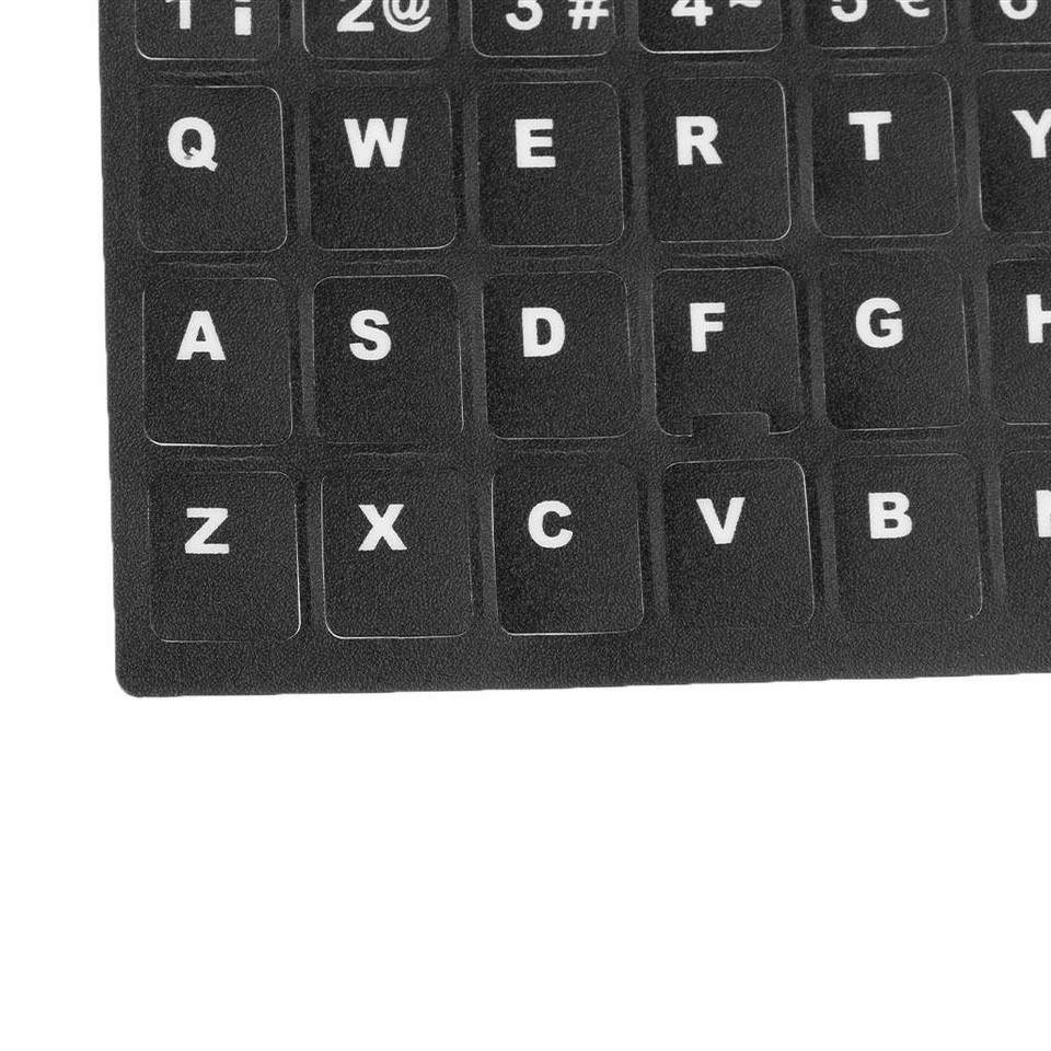 Alphanet Notebook 5xSpanish White Letters Keyboard Stickers Laptop Computer Protector ...