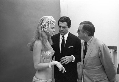 Marcello Mastroianni and Pamela Tiffin dressed as an odalisque spe- Old Photo