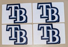 LOT OF 4 TAMPA BAY RAYS BASEBALL MLB DECAL STICKER TEAM LOGO DIE CUT