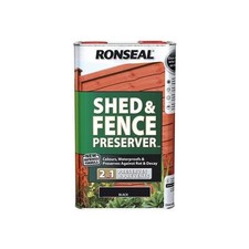  Ronseal Shed & Fence Preserver Black 5 litre RSLSFB5L