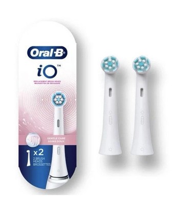 Oral-B iO Gentle Clean White 2er Pack Zahnbürstenköpfe, Original, KOSTENLOSER VERSAND