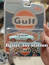 Greenlight 1:64 2021 Ford Mustang Mach1 Gulf Car Model with Figure Set Rare 