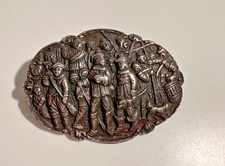 Sehr alte Silber Brosche Rembrandts Nachtwache